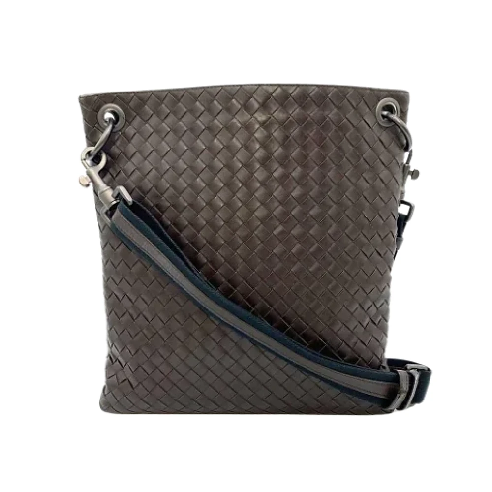 Bottega Veneta Vintage Pre-owned Leather crossbody-bags Brown Heren