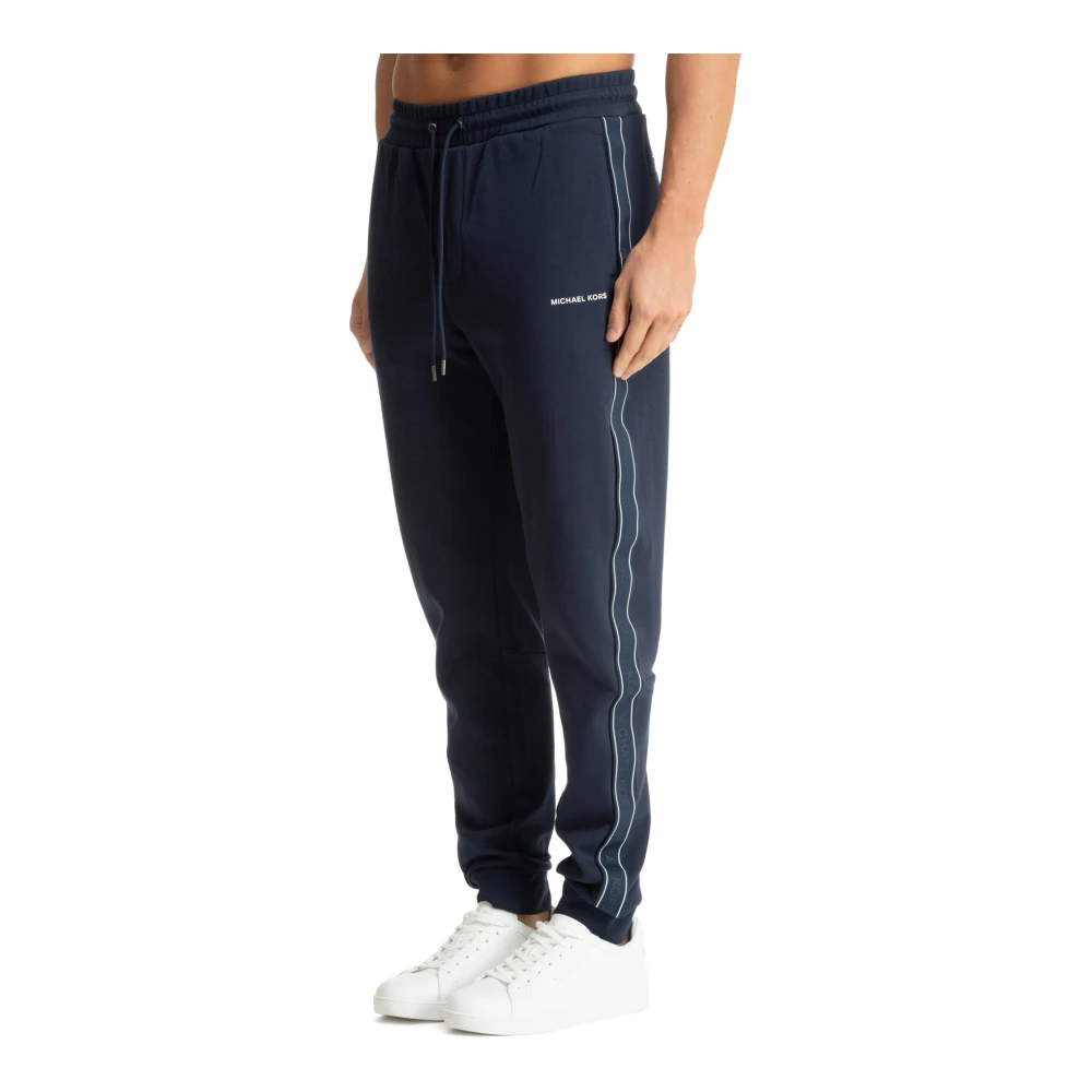 Michael Kors Elastische taille trekkoord jogger broek Blue Heren