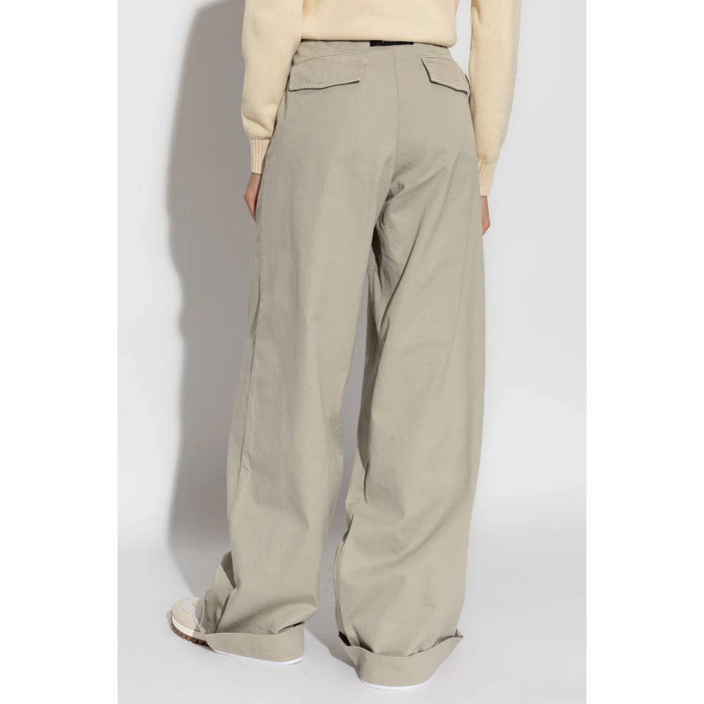 Palm Angels Broek met logo Gray Dames