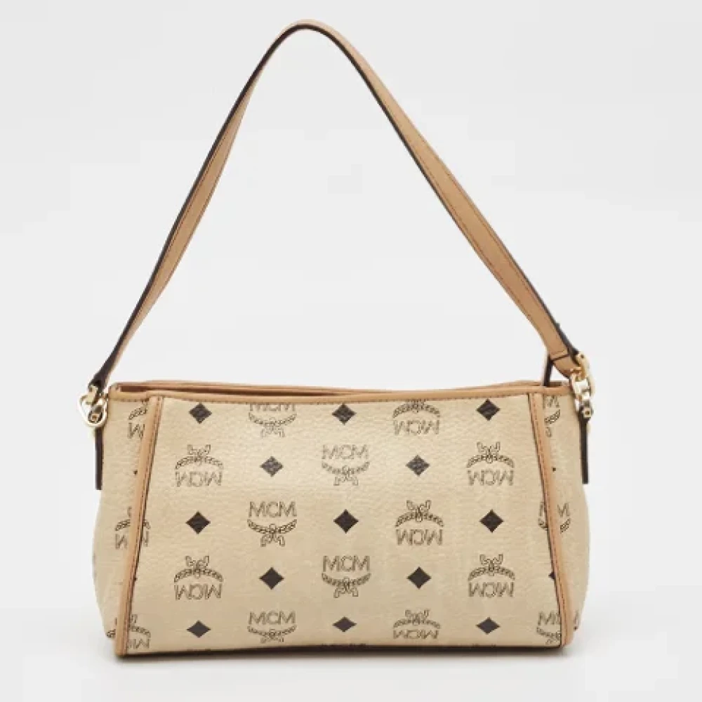 MCM Pre-owned Leather shoulder-bags Beige Dames