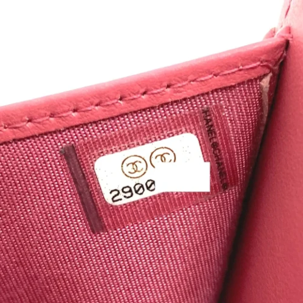 Chanel Vintage Pre-owned Leather wallets Pink Dames