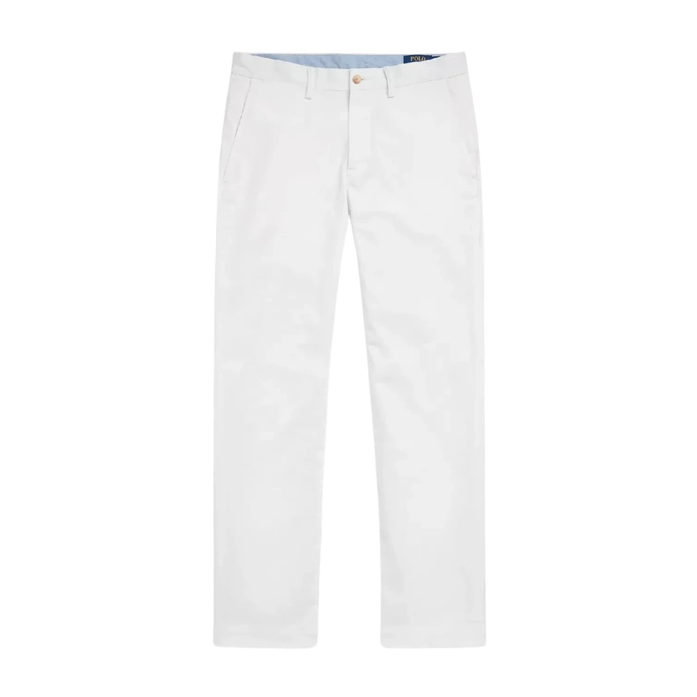 Ralph Lauren Witte chino broek Stretch Straight Fit White Heren