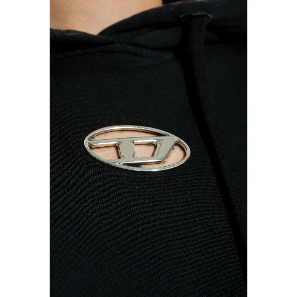Diesel Sweatshirt F-Slimmy-Hood-P5 Black Dames
