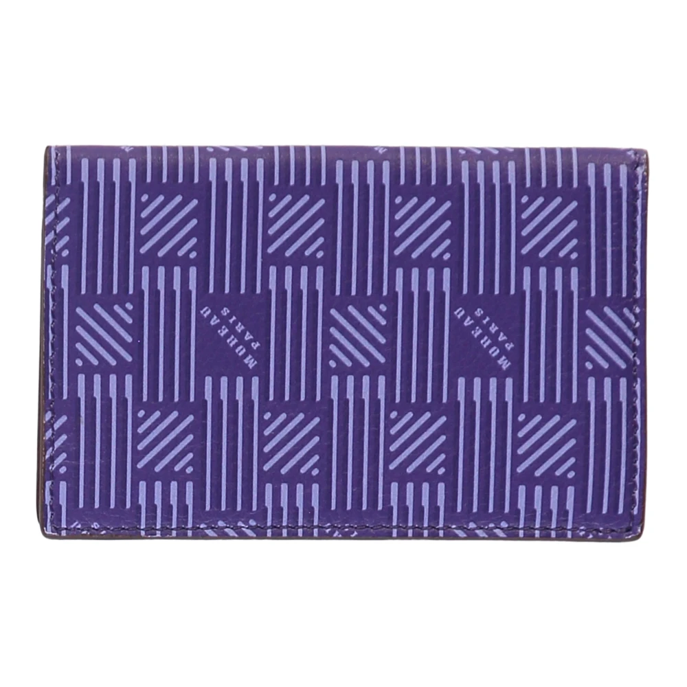 Moreau Paris Logo Detail Leren Kaarthouder Purple Dames