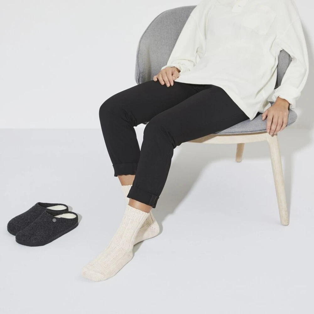 Birkenstock Katoen Twist Dames Sokken White Dames