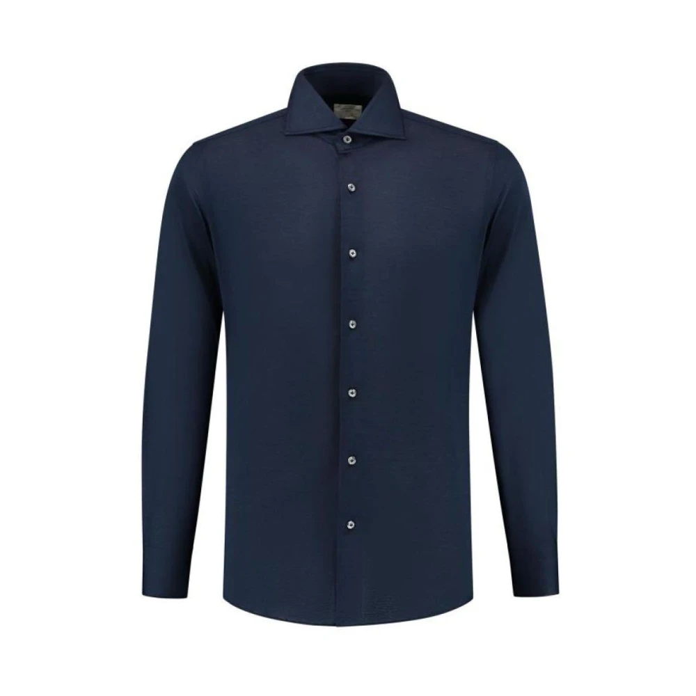 Finamore Casual overhemd voor mannen Blue Heren