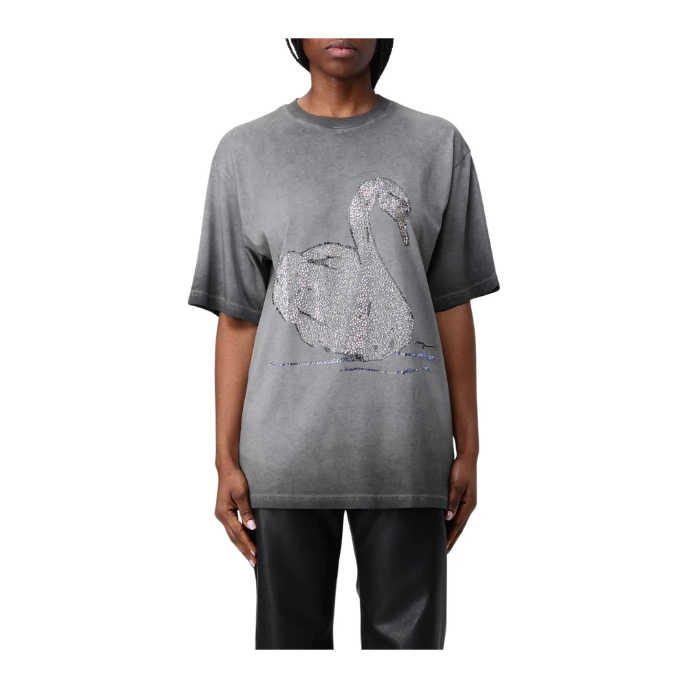 Msgm - Tops > T-Shirts - Gray - Msgm - Modalova