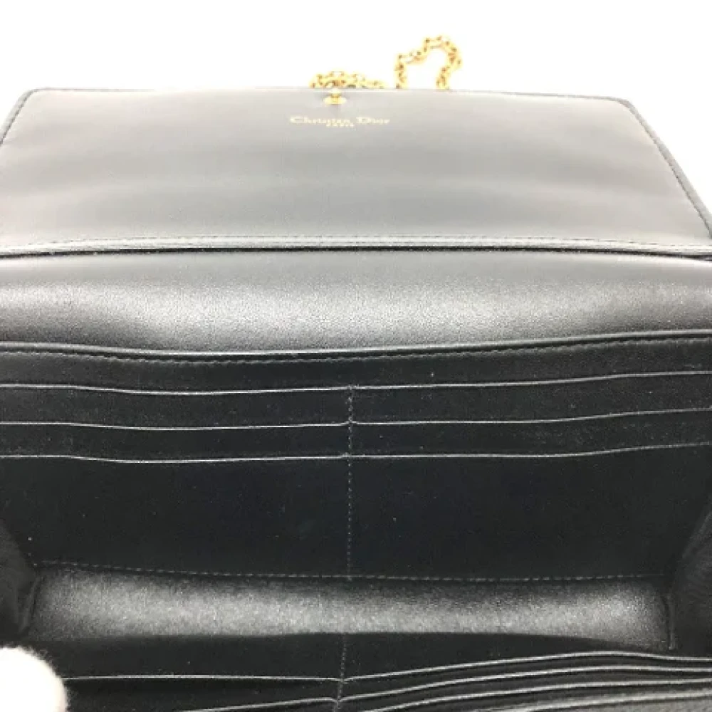 Dior Vintage Pre-owned Leather wallets Black Dames