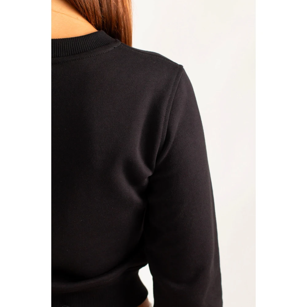 Diesel Oval D Cropped Sweatshirt Black Dames