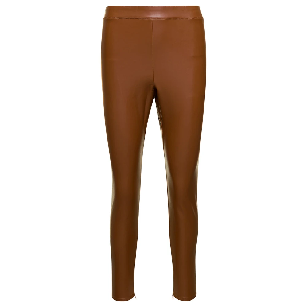 Michael Kors ECO Läder Leggings Brown, Dam