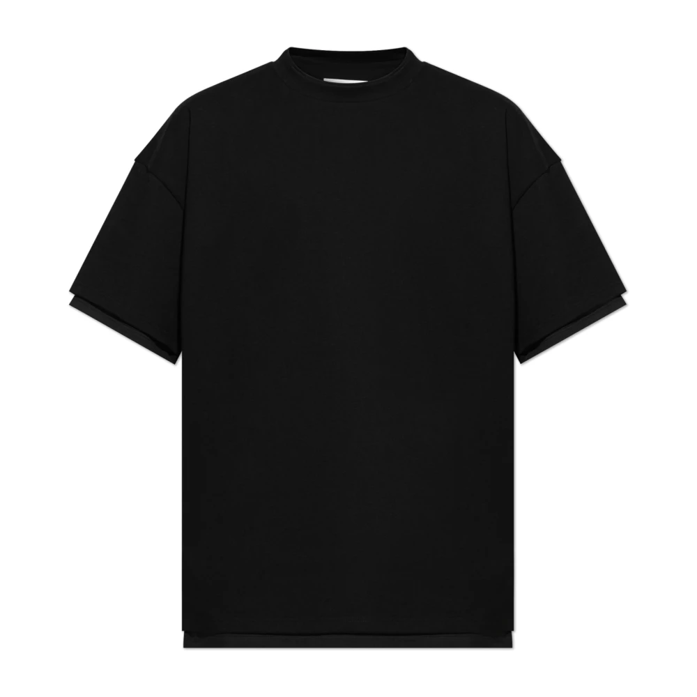 Jil Sander Svart T-Shirt Med Tryck