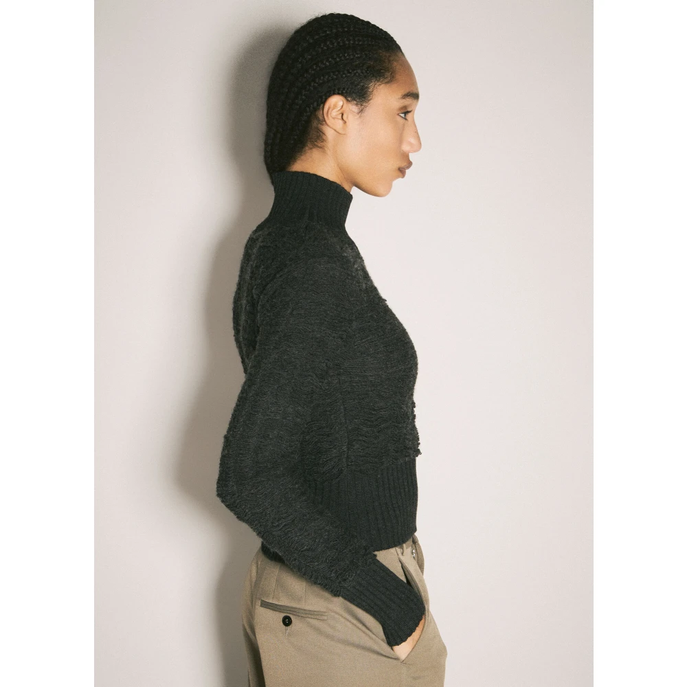 MM6 Maison Margiela Wol wollen trui met turtleneck Gray Dames
