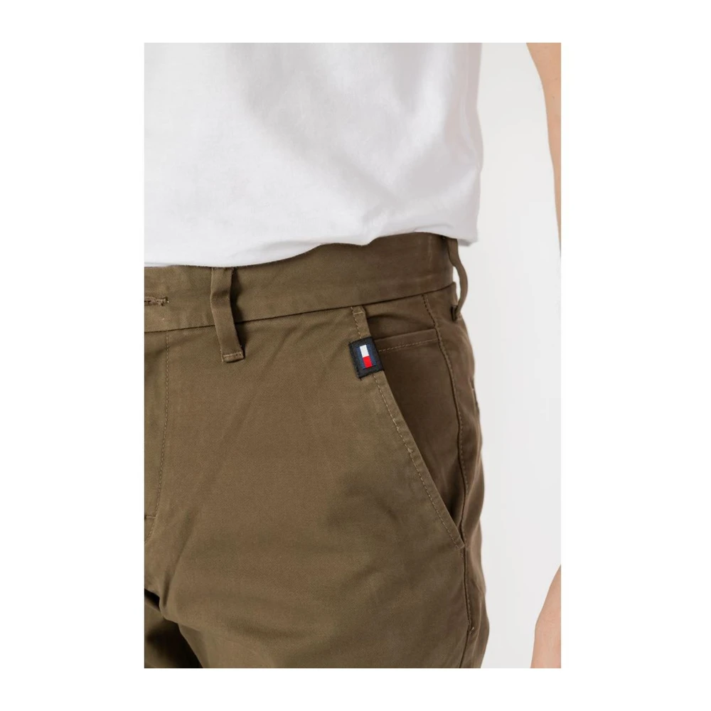 Tommy Jeans Tapered Katoenen Broekencollectie voor Mannen Green Heren