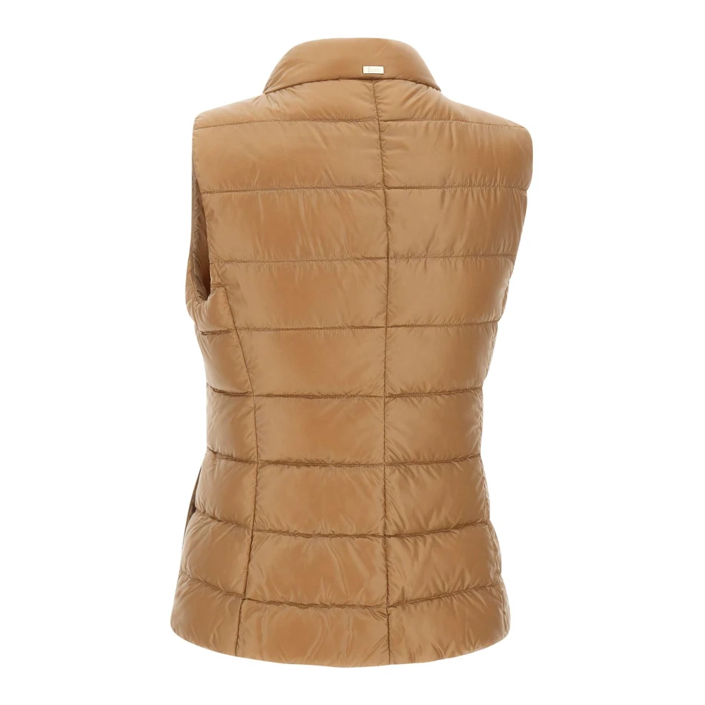 Herno Camel Vest met ganzendons Brown Dames