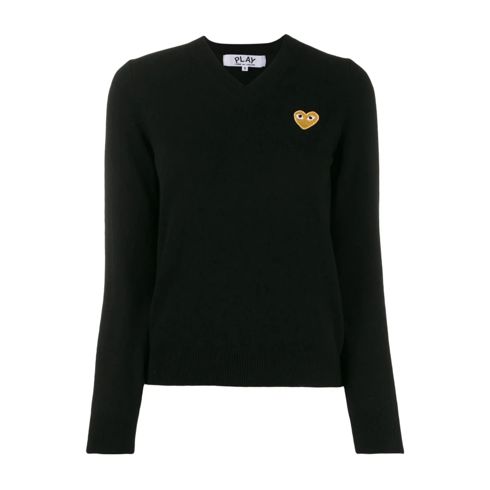 Comme des Garçons Play Zwarte Gebreide Trui voor Dames Black Dames