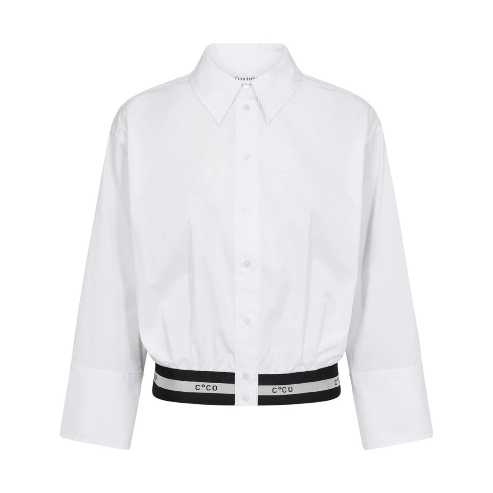 Co'Couture CottonCC Logo Crop Shirt White Dames