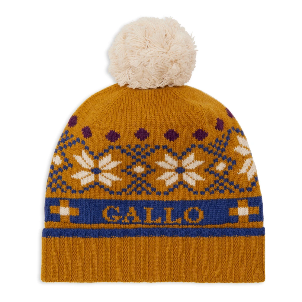 Gallo Kerstwol kasjmier beanie met omslag Multicolor Unisex