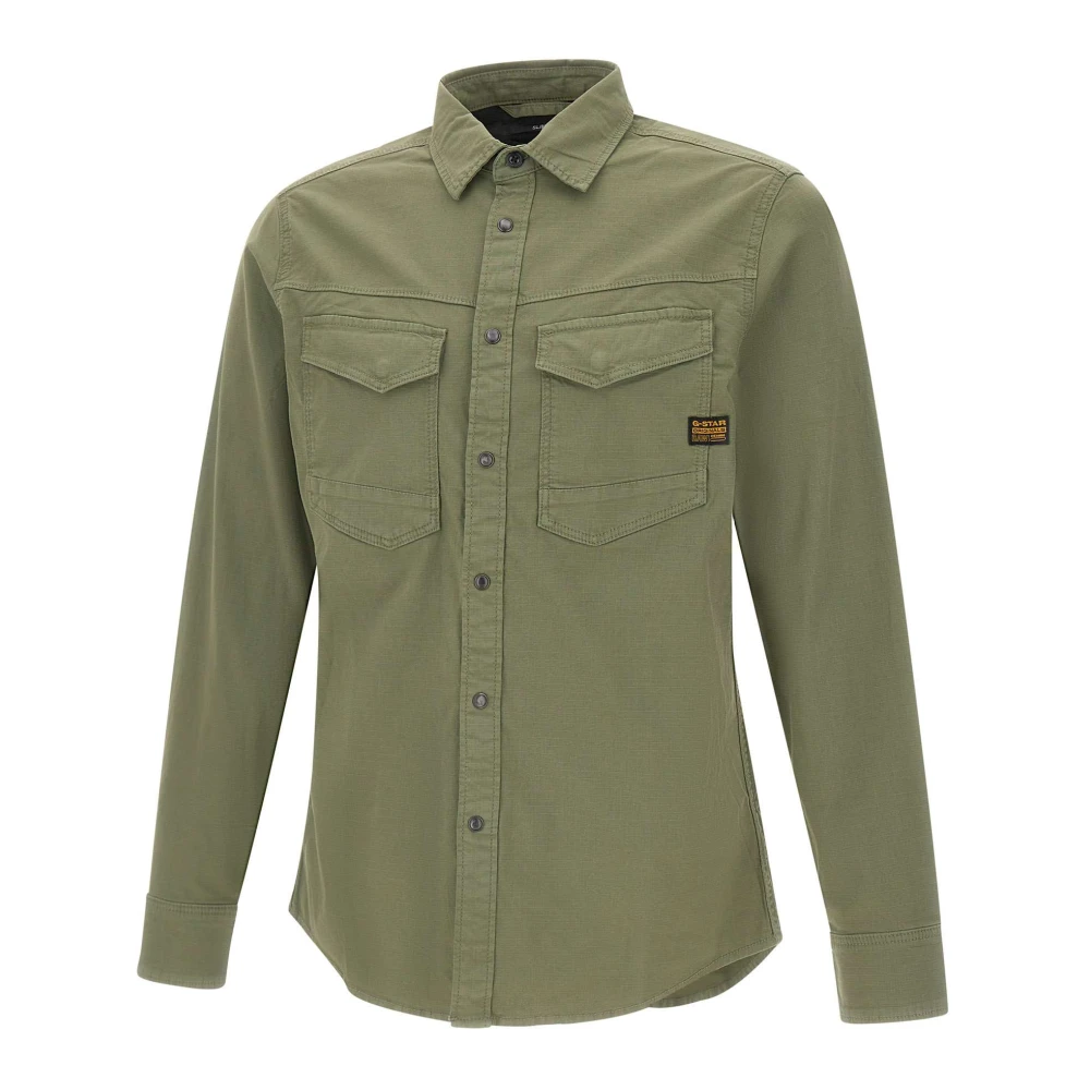 G-Star Men's Green Dakota Slim Shirt - Casual Shirts - M - Shirts