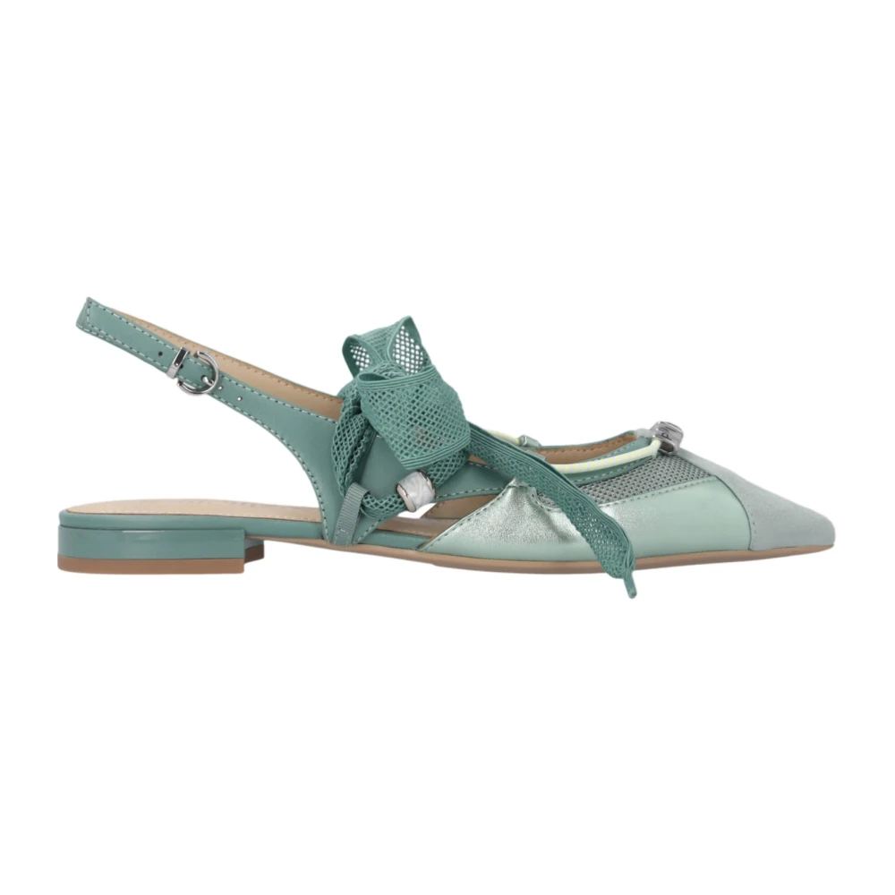 Pinko Women's Green Gianira 30 Sling Back - Ballerina Shoes - 5 Uk - Shoes