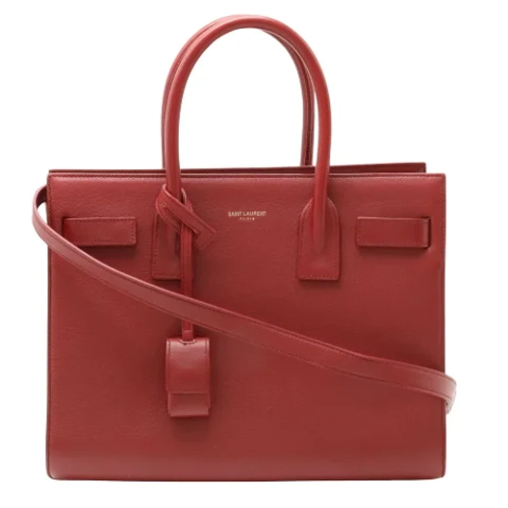 Yves Saint Laurent Vintage Pre-owned Leather totes Red Dames