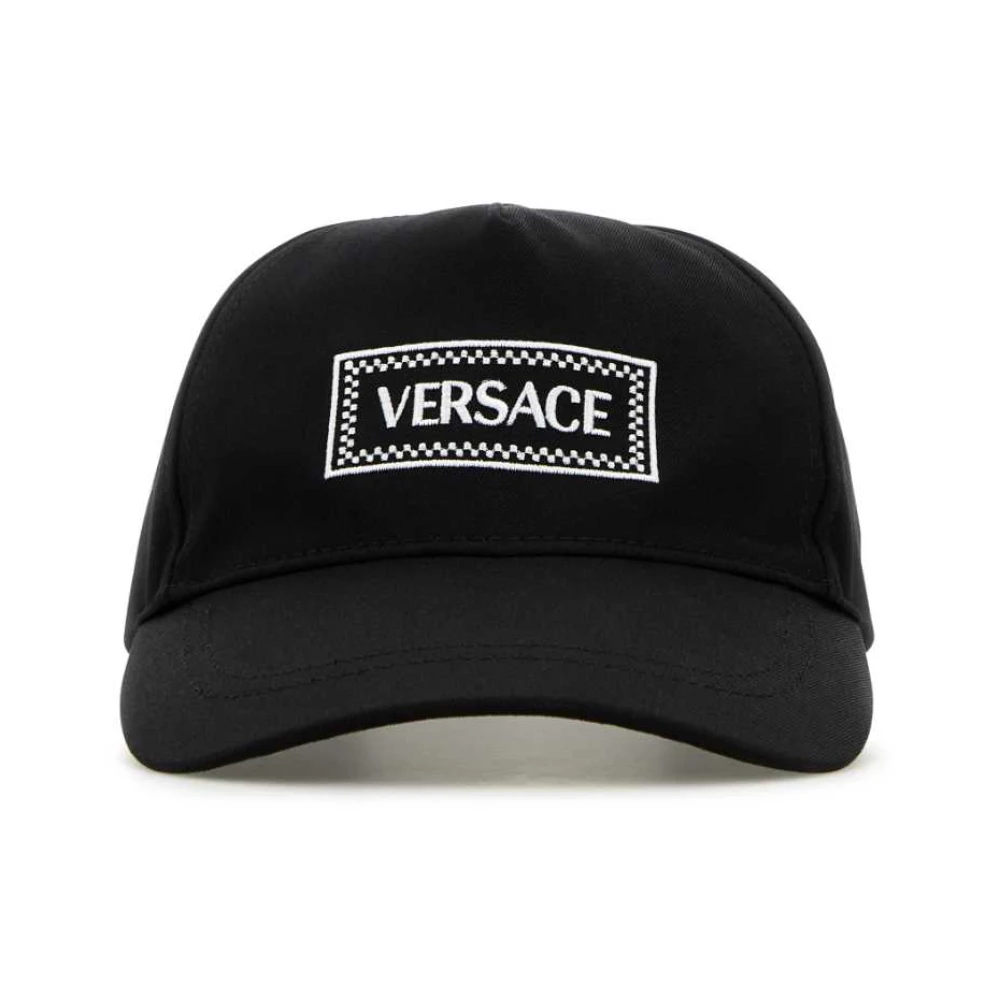 Versace Men's Black Hats & Caps, 58 Cm, Stylish Cotton Baseball Cap