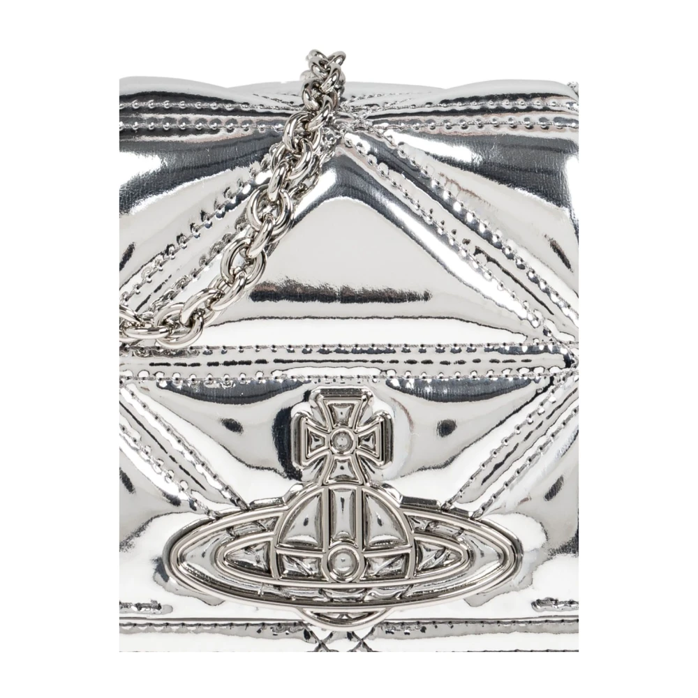Vivienne Westwood Zilveren Schoudertas met Omslag en Kaartsleuven Gray Dames