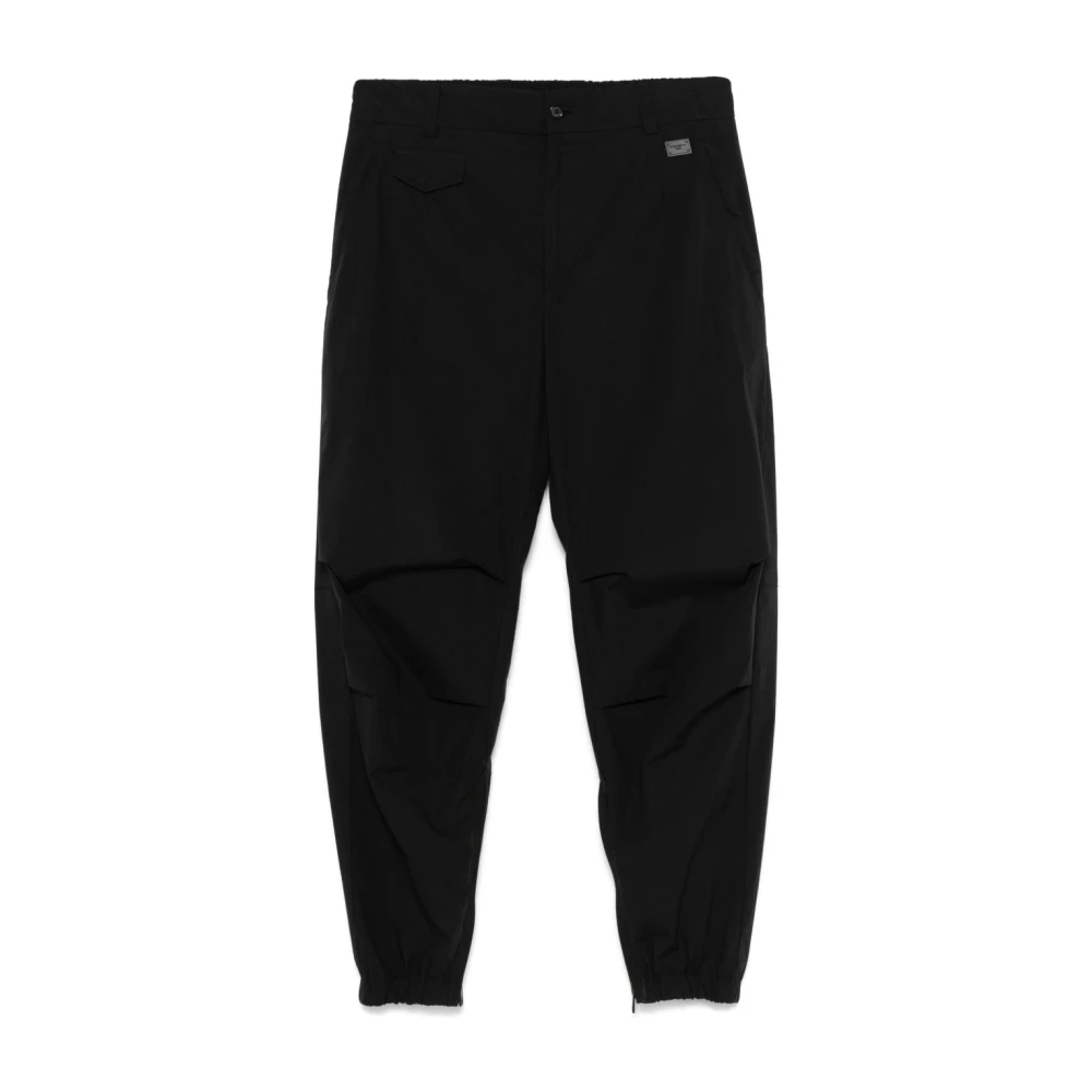 Dolce & Gabbana Sweatpants, Male, L, Nylon Trousers Black