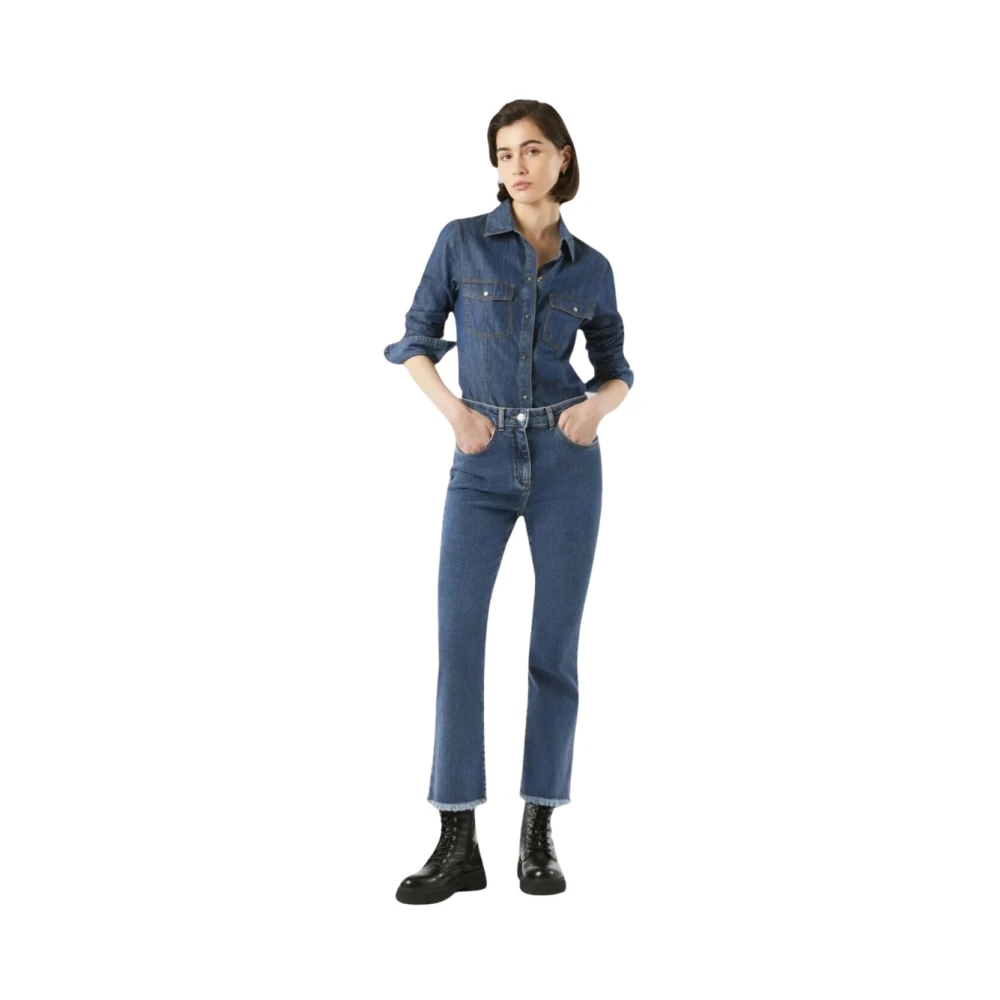 Pennyblack Mini Flare Broek Blue Dames