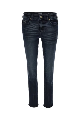 Mörkblå Jeans med Fem Fickor