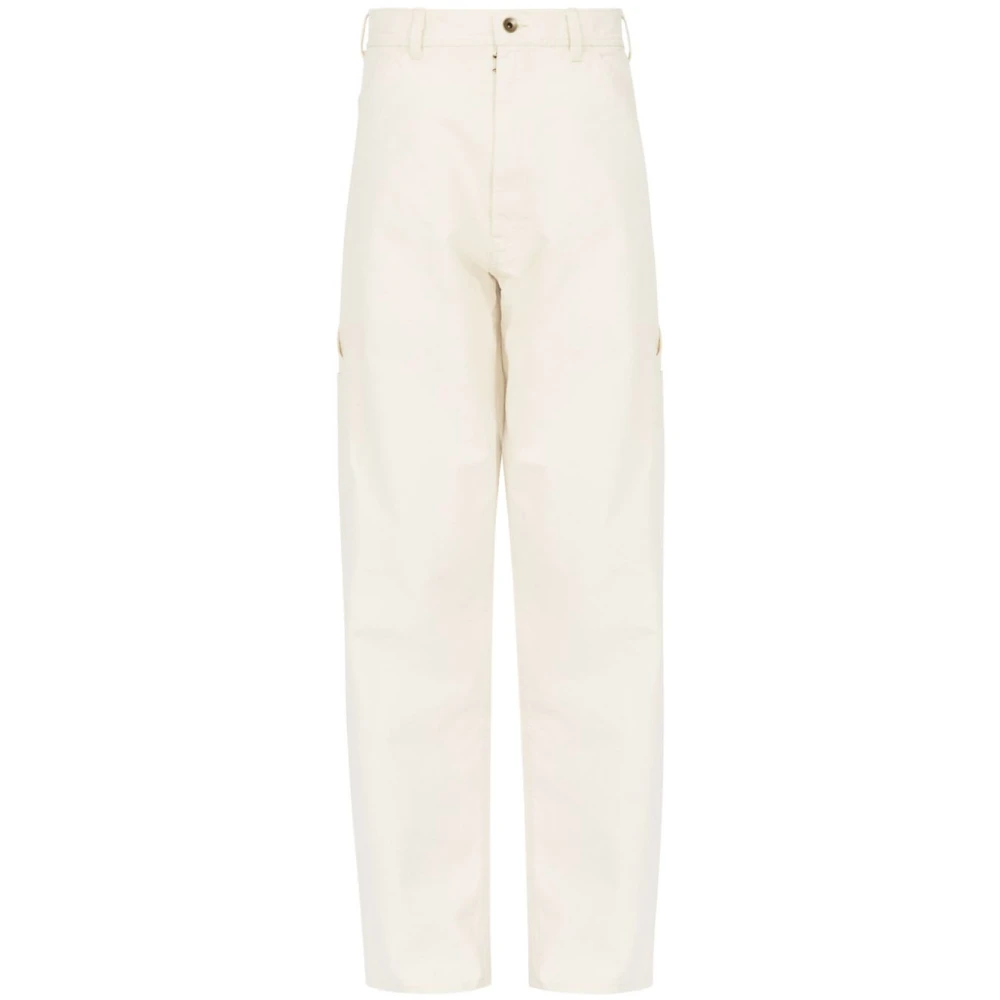 Maison Margiela Witte Denim Broek Rechte Pijp White Heren