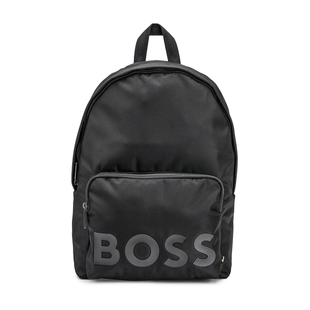 Hugo Unisex Black Backpacks, One Size, Stylish Backpack With Functional Design