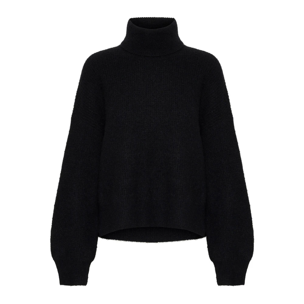 Gestuz Black Turtlenecks, Female, 2XS, Rollneck Jumper Alphagz Style