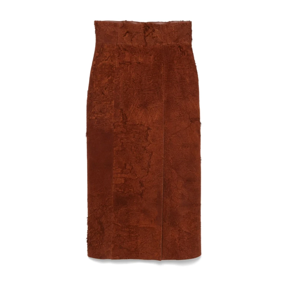 Alexander mcqueen Bruine Rok met Voor Split Brown Dames