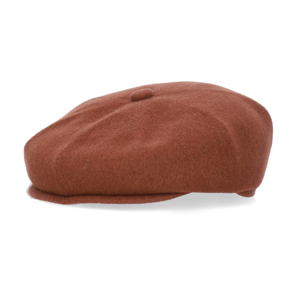Kangol Mahonie Wolle Platte Pet Hoed Brown Heren