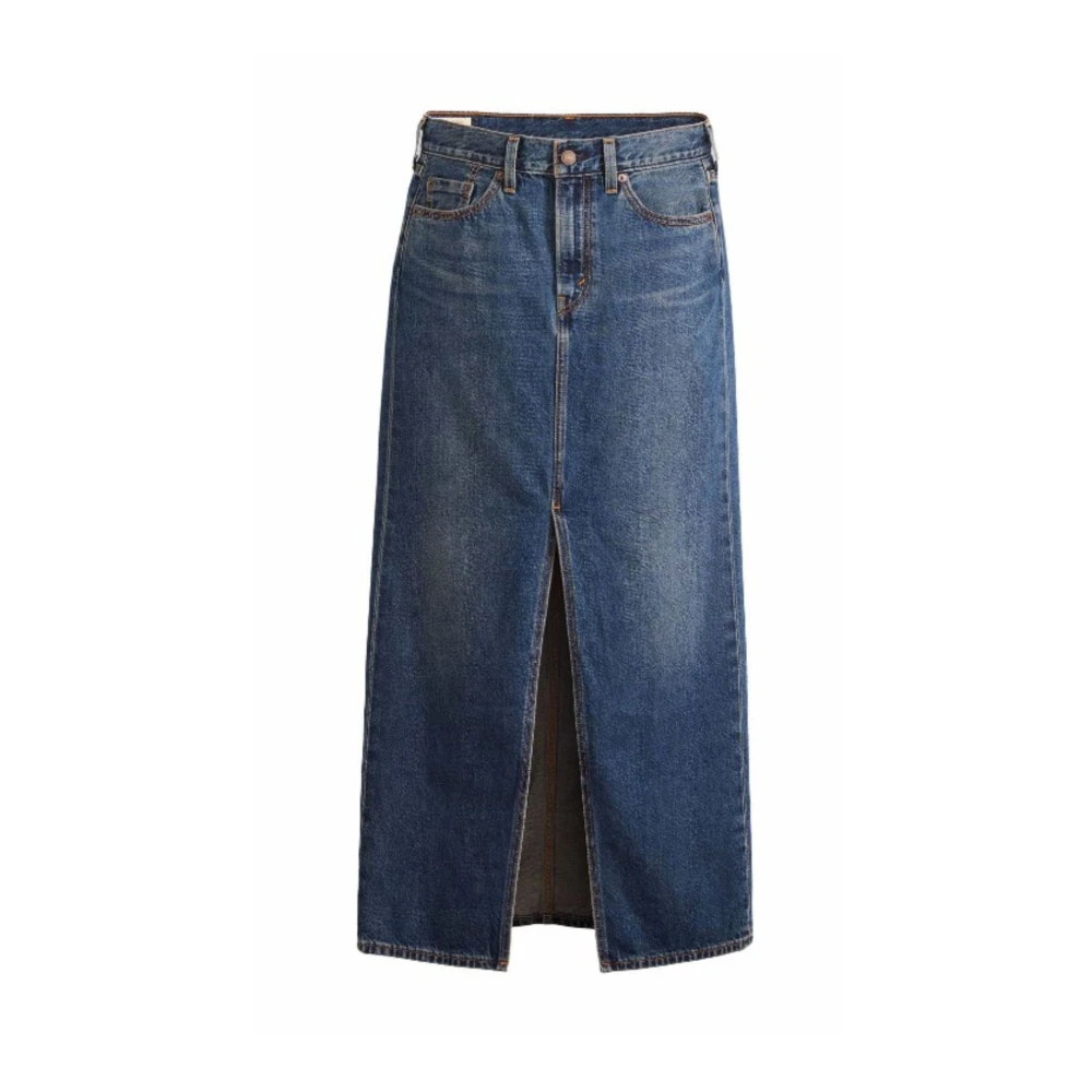 Levi's Enkellange Kolom Rok Golf voor Vrouwen Blue Dames