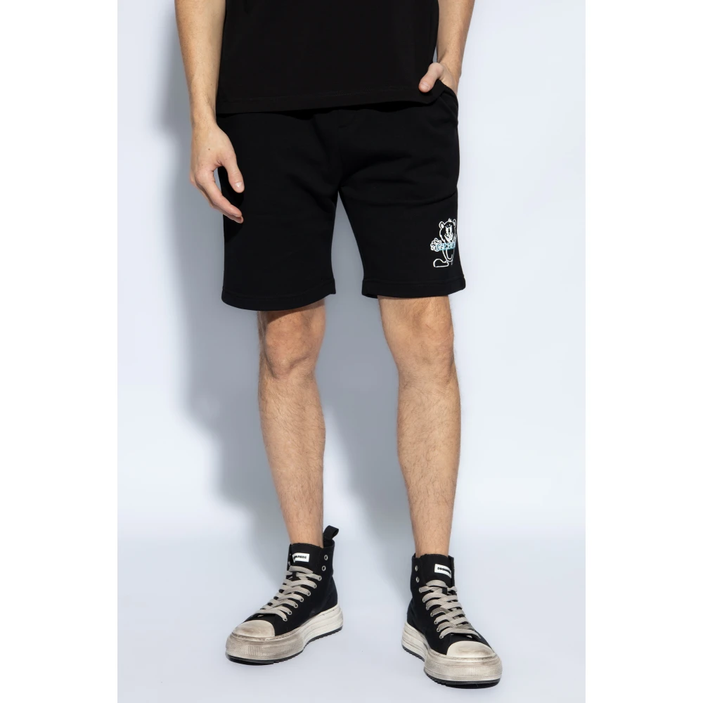 Iceberg Sweat shorts with logo Black Heren