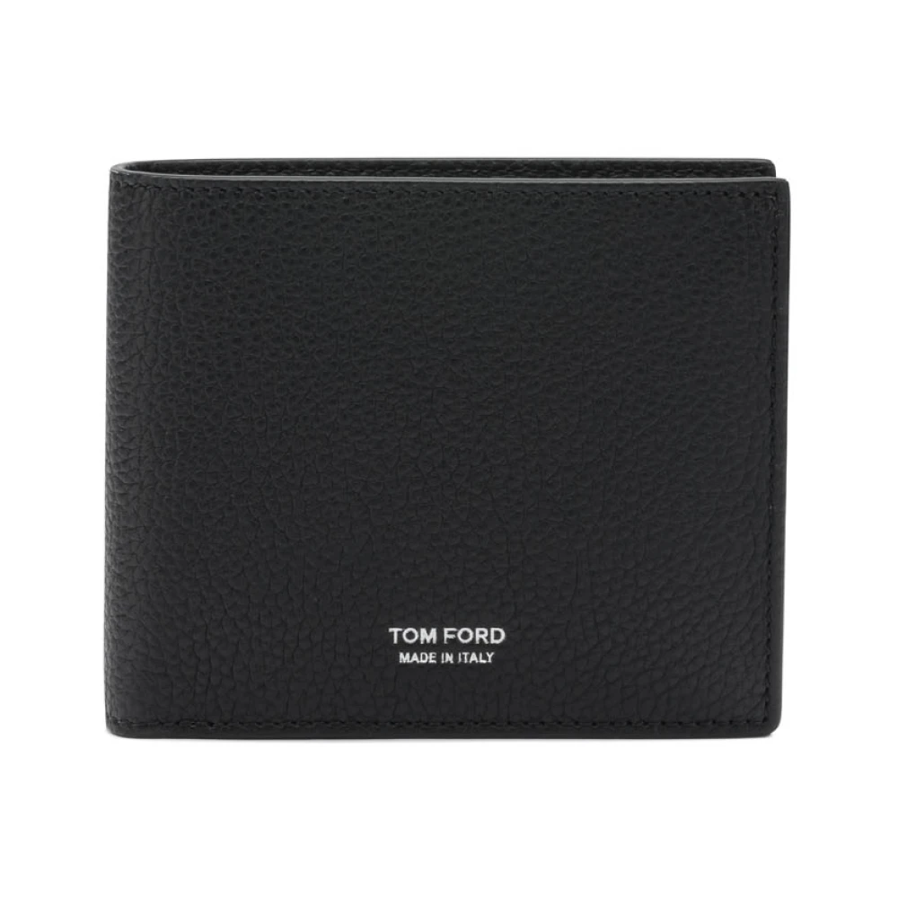Tom Ford Men's Black Grain Leather Classic Bifold Wallet - Wallets & Cardholders - One Size - Accessories