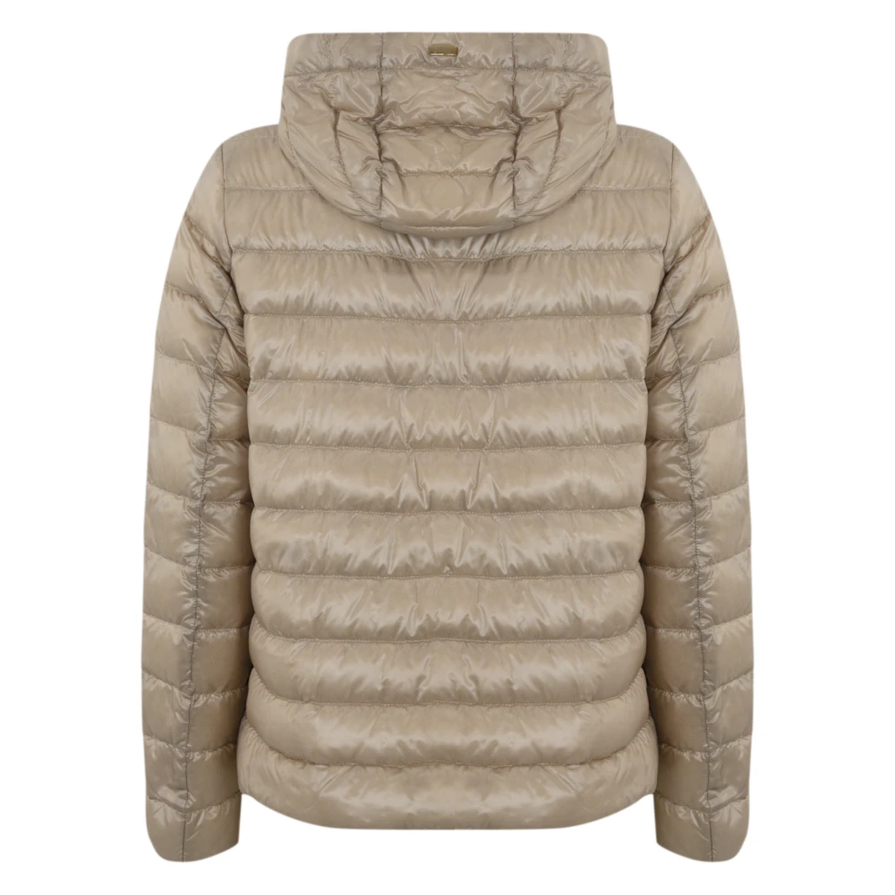 Herno Gewatteerde Pufferjas met capuchon Beige Dames