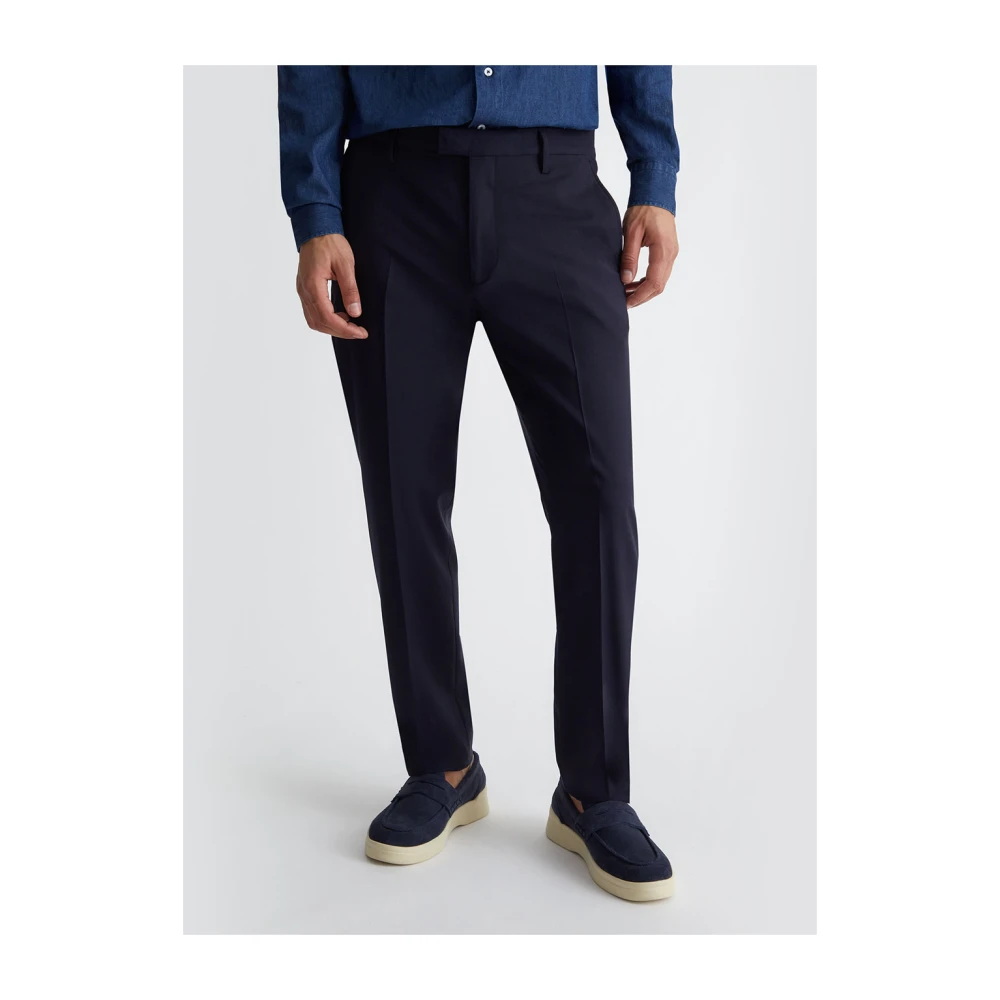Liu Jo Blauwe Chino Broek Rechte Pasvorm Blue Heren