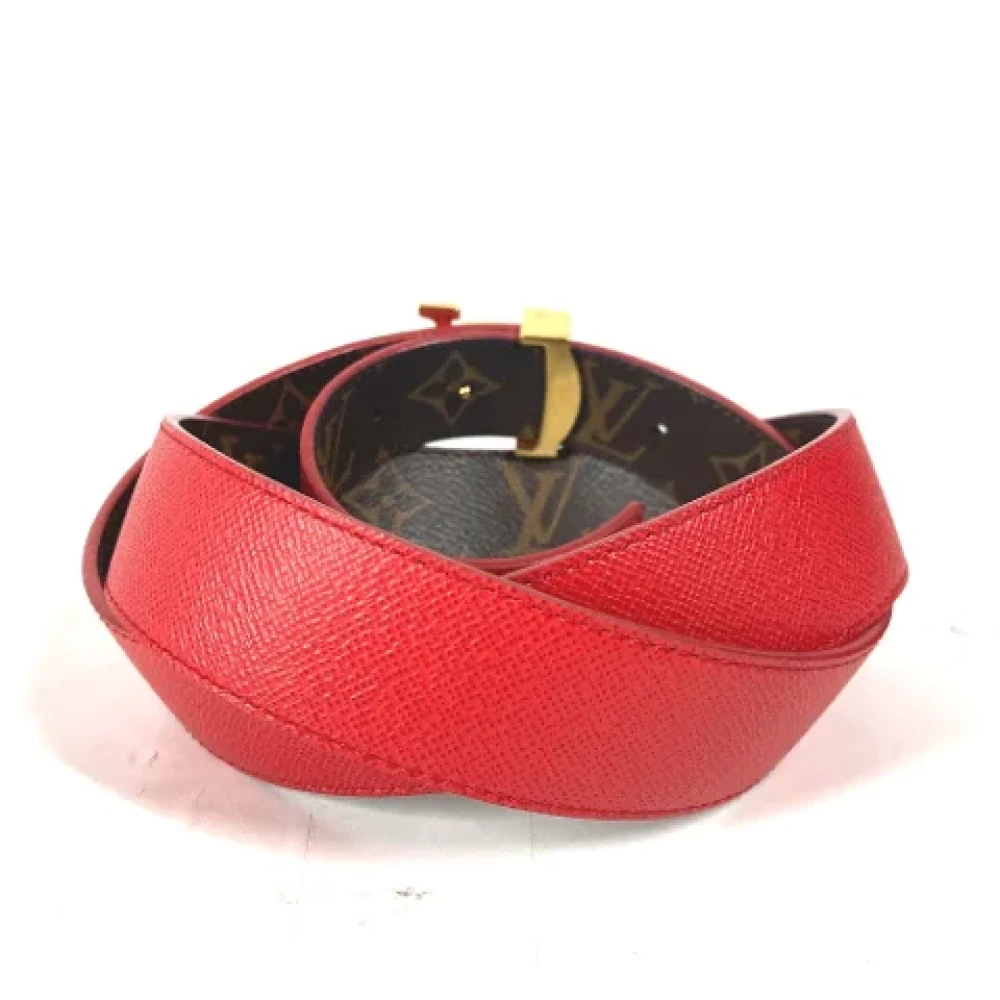 Louis Vuitton Vintage Pre-owned Cotton belts Red Dames
