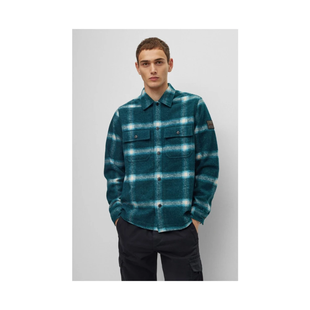 Hugo Boss Casual overhemd lange mouwen groen Green Heren
