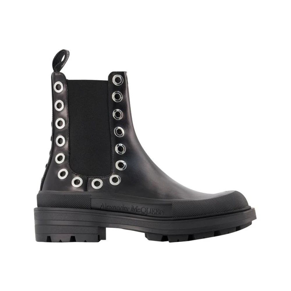Alexander Mcqueen Men's Black Chelsea Boots, 7 Uk, Oversized Tread Chelsea Boots
