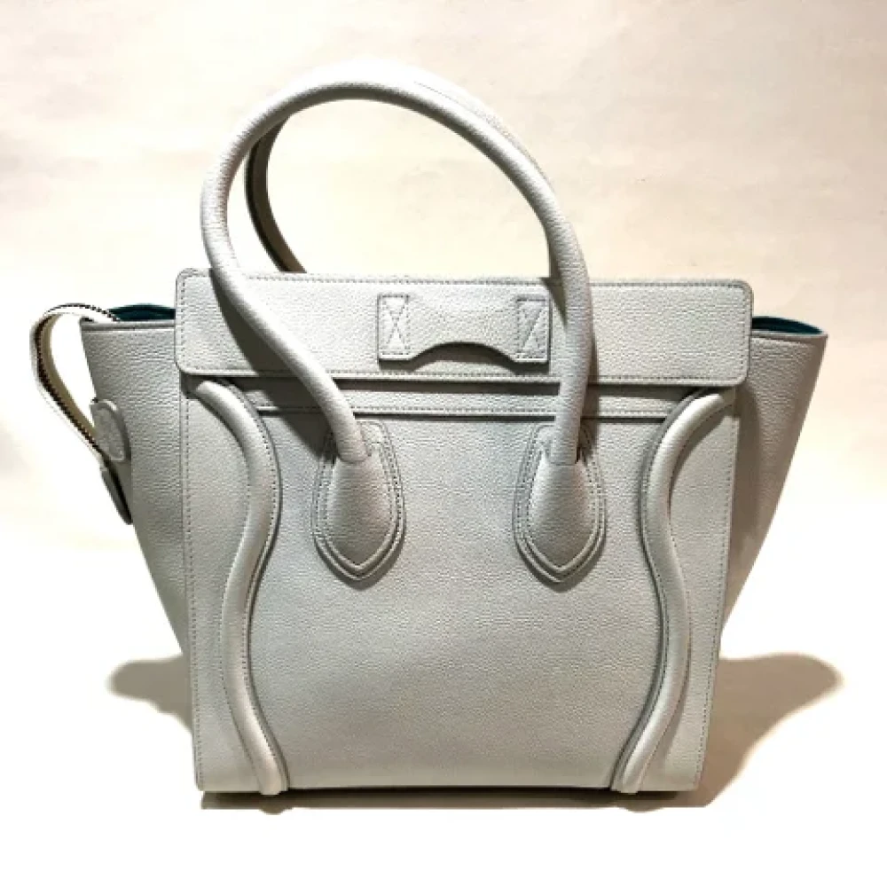 Celine Vintage Pre-owned Leather handbags White Dames