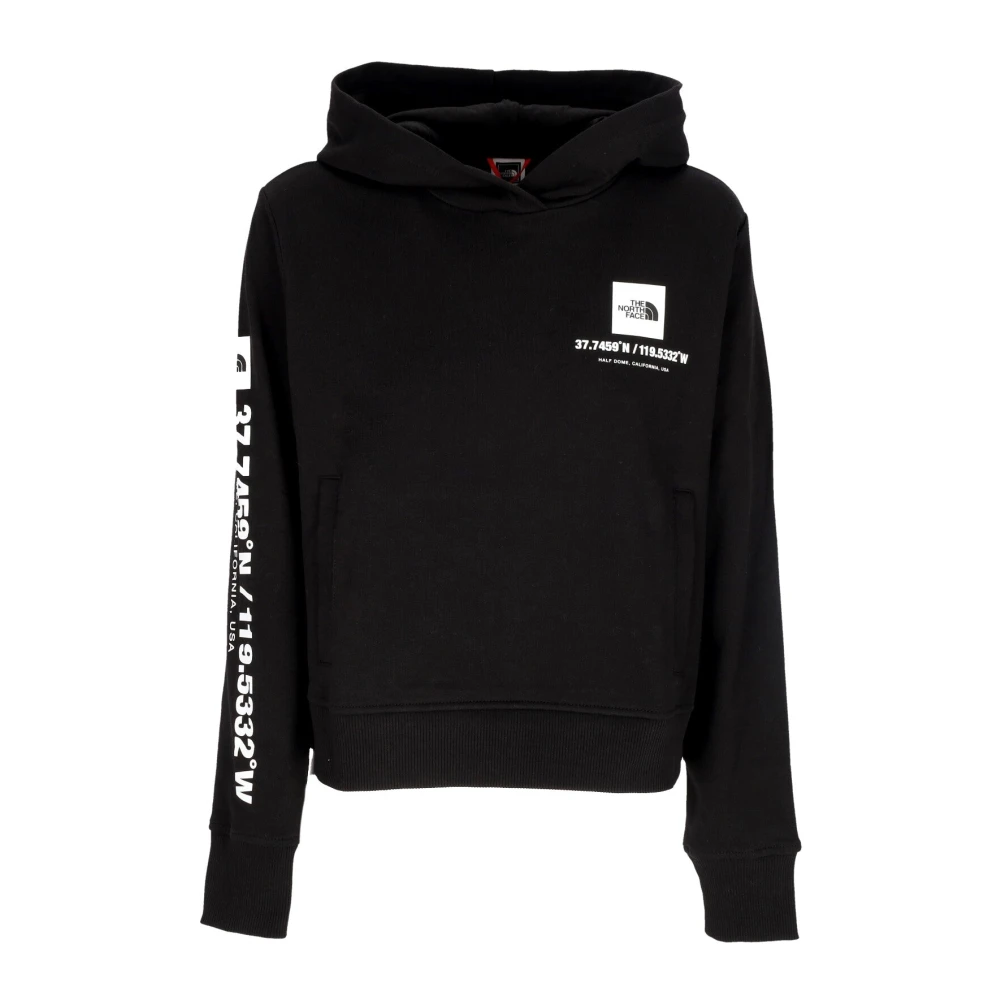 The North Face Women's Black Hoodies, Xs, Lightweight Hooded Sweatshirt Crop Hoodie