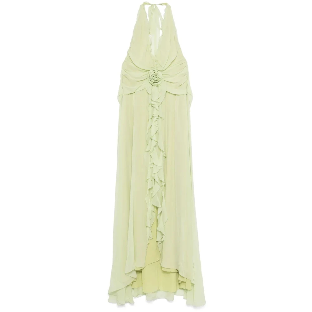 Blumarine Elegante Georgette Jurk Green Dames