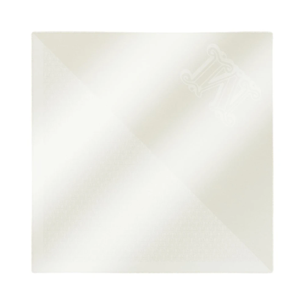 Max Mara Geode Zijden Sjaal met Monogram Logo White Dames