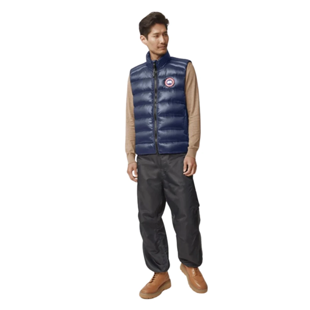 Canada Goose Marineblauwe Crofton Mouwloze Donsvest Blue Heren
