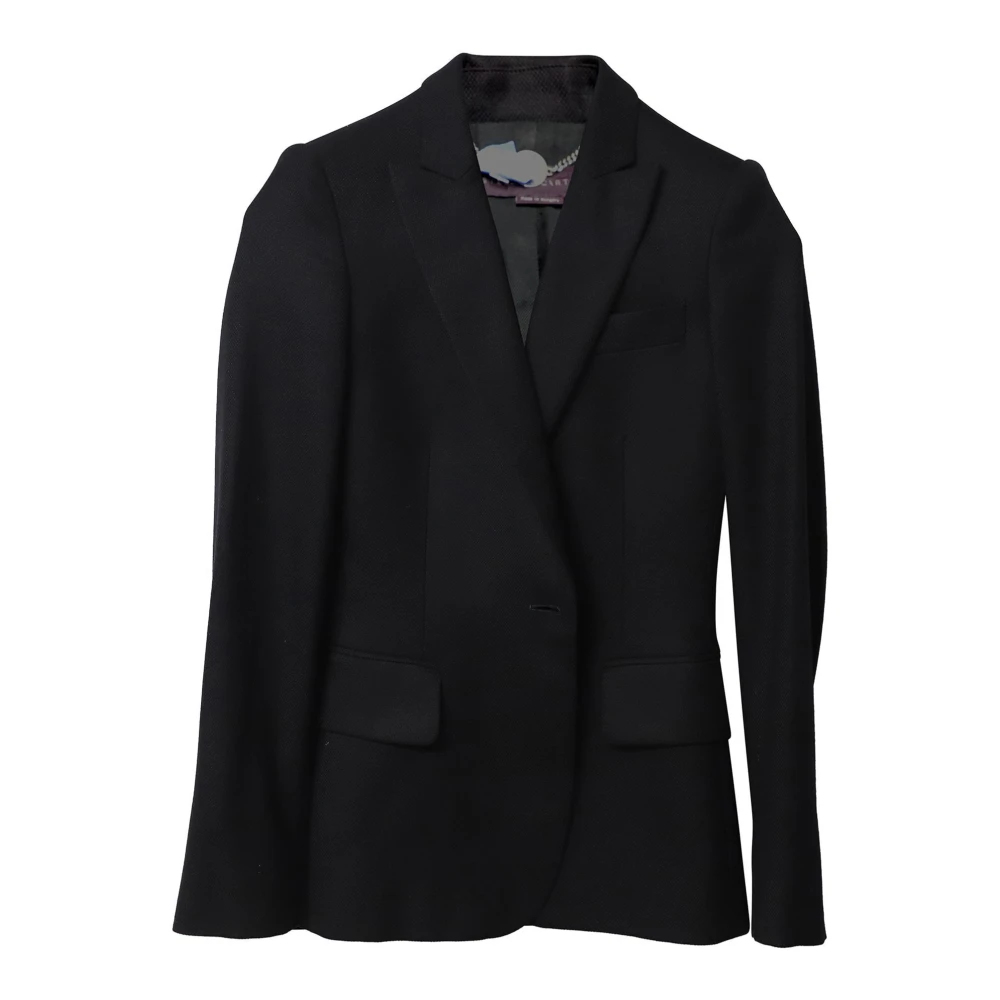 Stella Mccartney Luxe Zwarte Wol Blazer Jas Black Dames