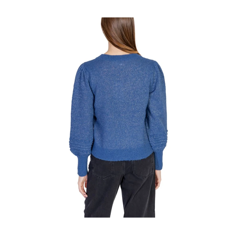 Vila Blauwe Gebreide Kleding Herfst Winter Collectie Blue Dames