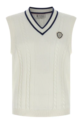Braided Cotton Knit Vest